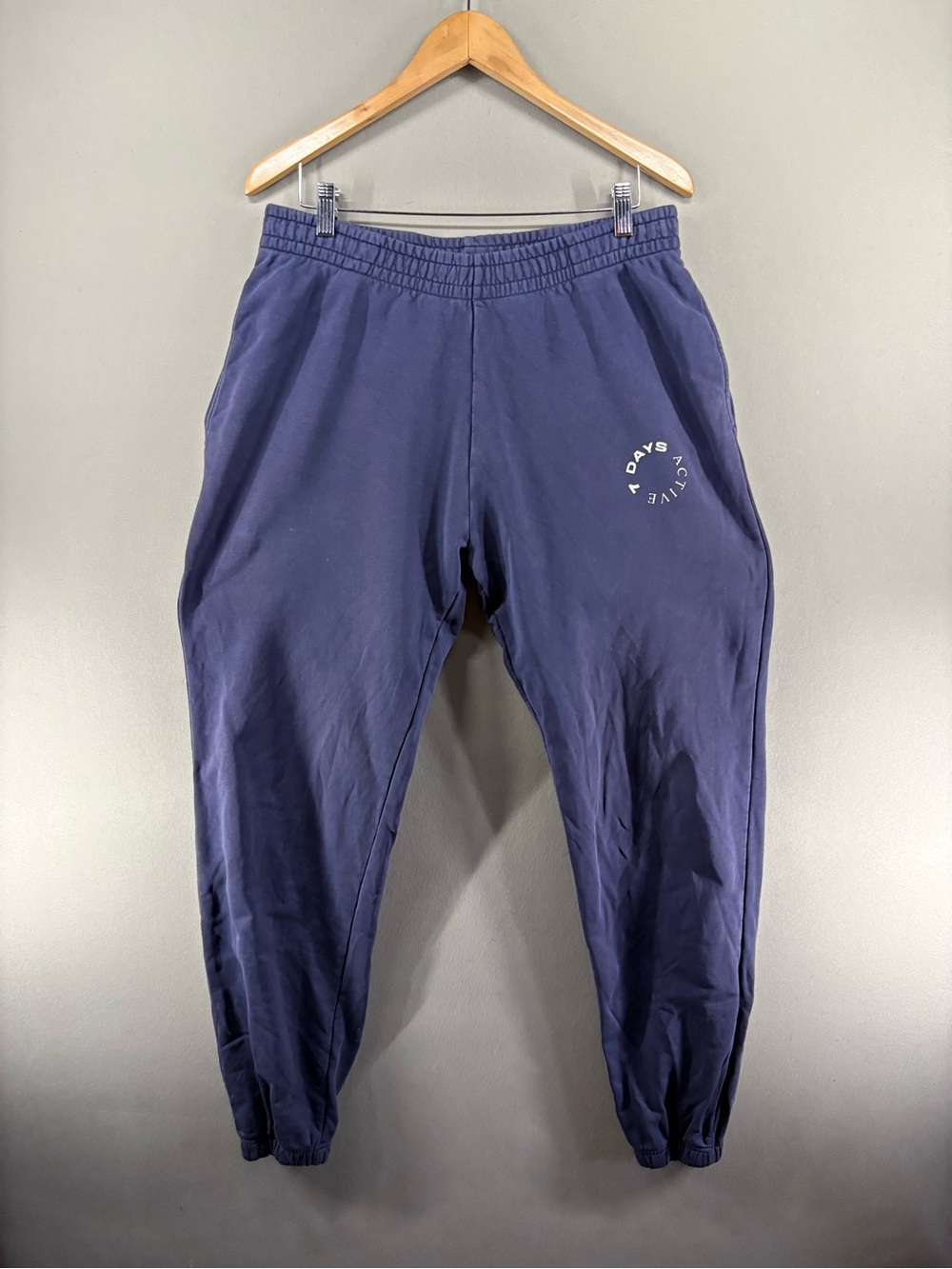 7 Days Active Unisex Sweatpants Size Large Navy Comfy Active